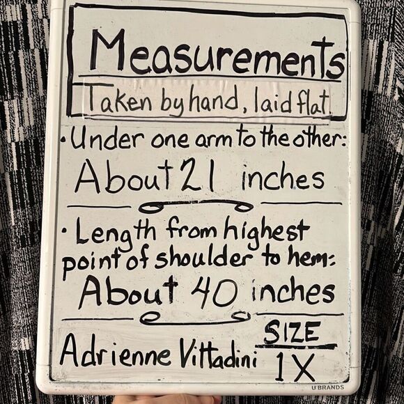 Adrienne Vittadini abstract print A-line navy & white short sleeve stretch dress - Picture 8 of 8